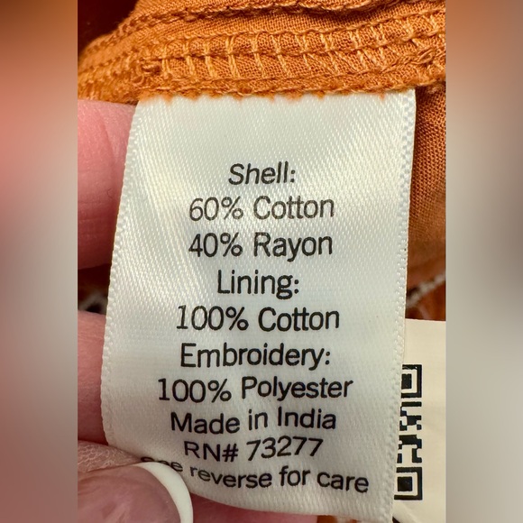 NWT LC Lauren Conrad Terracotta Maxi Skirt with White Embroidery XXL - Picture 6 of 8